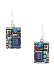  Firefly Geometric Large Square Earring in Multicolor 7604-MC