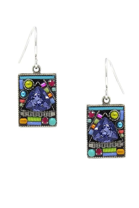 Firefly Geometric Large Square Earring in Multicolor 7605-MC