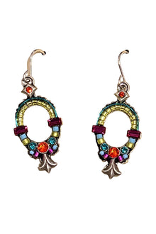  Firefly Oval Hoop Earrings in Multicolor E523-MC