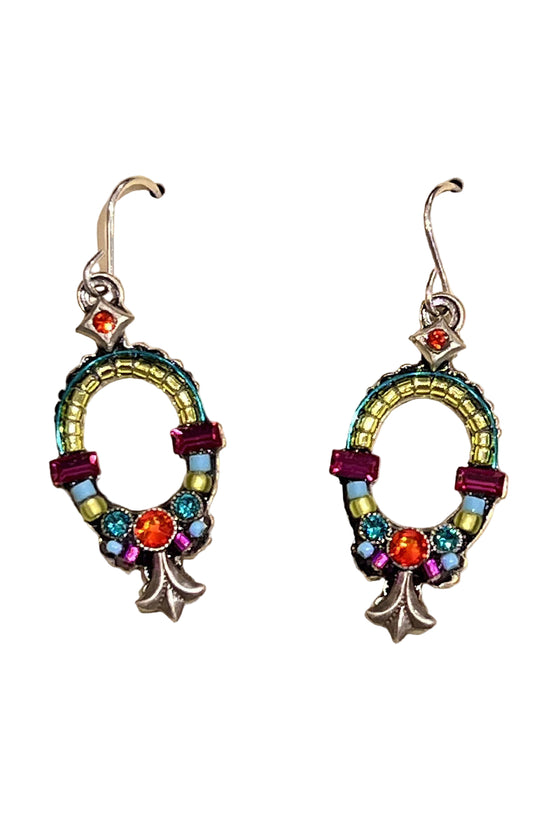 Firefly Oval Hoop Earrings in Multicolor E523-MC