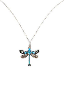  Firefly Petite Dragonfly Pendent in Aqua 8381-AQ