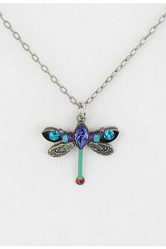 Firefly Petite Dragonfly Pendent in Teal 8381-TEAL