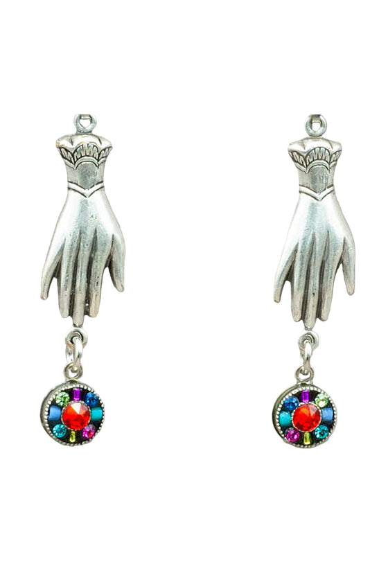 Firefly Victorian Hand Earrings in Multicolor E512-MC