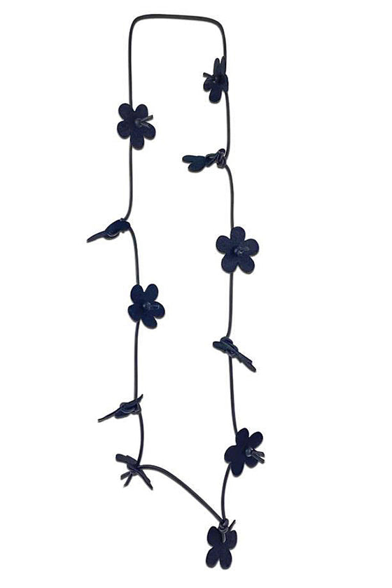 Frank Ideas Daisy Chain Necklace in Black