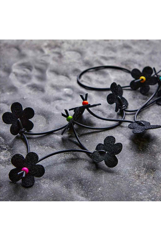 Frank Ideas Daisy Chain Necklace in Black/Multi