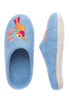 French Knot Hummingbird Slipper in Blue