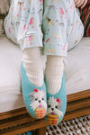 French Knot Wilbur Slipper in Turquoise
