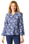 Habitat Clothes To Live In Batik Floral Flounce Jacket in Ink