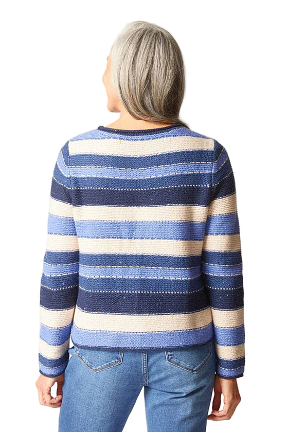 Habitat Clothes To Live In Chic Chalet Nordic Stripe Pullover in Dove