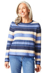 Habitat Clothes To Live In Chic Chalet Nordic Stripe Pullover in Dove
