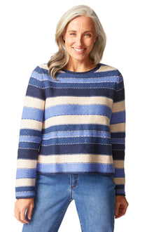  Habitat Clothes To Live In Chic Chalet Nordic Stripe Pullover in Dove