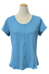 Habitat Clothes To Live In Cotton Pebble Coverstitch Tee in Dewdrop