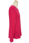 Habitat Clothes To Live In Cotton Pebble Shirttail Tunic in Fuchsia