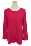 Habitat Clothes To Live In Cotton Pebble Shirttail Tunic in Fuchsia