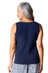 Habitat Clothes To Live In Cozy Rib Solid Layering Tank Navy