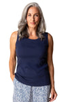 Habitat Clothes To Live In Cozy Rib Solid Layering Tank Navy