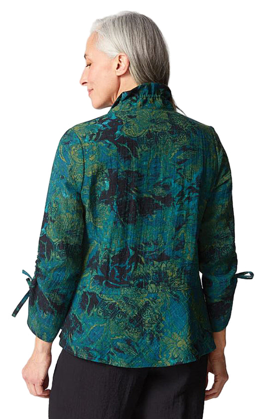Habitat Clothes To Live In Express Travel Jacobian Floral Event Jacket in Everglade
