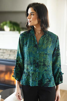  Habitat Clothes To Live In Express Travel Jacobian Floral Event Jacket in Everglade