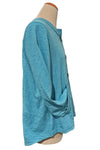 Habitat Clothes To Live In Peruvian Cotton Pebble Pleat Back Jacket in Dewdrop