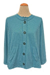 Habitat Clothes To Live In Peruvian Cotton Pebble Pleat Back Jacket in Dewdrop