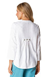 Habitat Clothes To Live In Peruvian Cotton Pebble Pleat Back Jacket in White