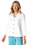 Habitat Clothes To Live In Peruvian Cotton Pebble Pleat Back Jacket in White