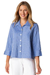 Habitat Clothes To Live In Santorini Wavy Stripe Shirt in Bluebell