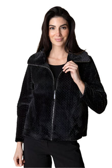  Habitat Clothes To Live In Sherpa Cozy Zip Jacket in Black