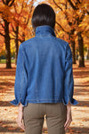 Habitat Clothes To Live In Stretch Denim Embroidered Jacket in Medium Wash