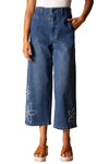 Habitat Clothes To Live In Stretch Denim Tossed Flower Jeans in Medium Wash