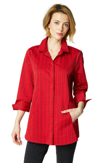  Habitat Clothes To Live In The Striped "One" Shirt in Ruby