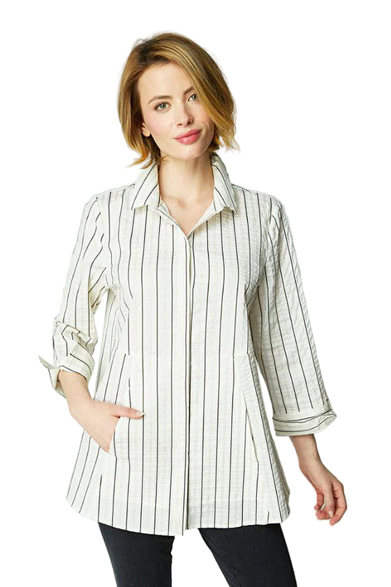 Habitat Clothes To Live In The Striped "One" Shirt in Winter White