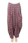 Betty Hadikusumo Jerrie Pant in Red, White and Blue Plaid