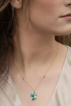 Holly Yashi Picaflor "Hummingbird" Pendant Necklace in Island Green
