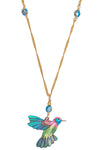 Holly Yashi Picaflor "Hummingbird" Pendant Necklace in Island Green