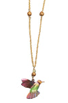 Holly Yashi Picaflor "Hummingbird" Pendant Necklace in Living Coral