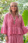 House of Jaded Gypsy Heirloom Eyelet Top in Petal Pink