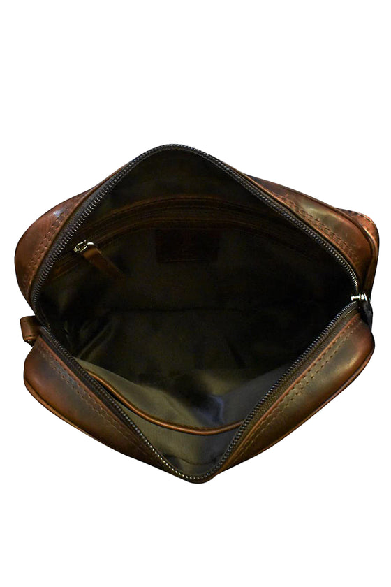 ILI New York Camera Bag in Chocolate Distressed Leather