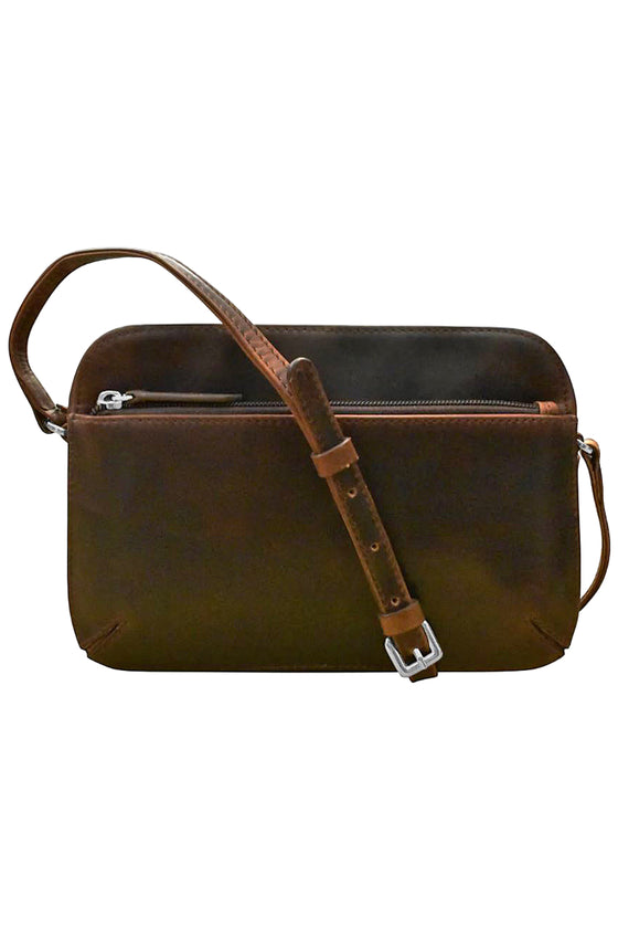 ILI New York Camera Bag in Chocolate Distressed Leather