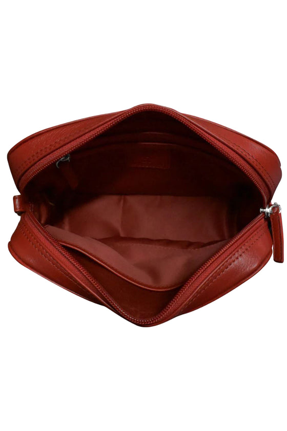 ILI New York Camera Bag in Red Leather