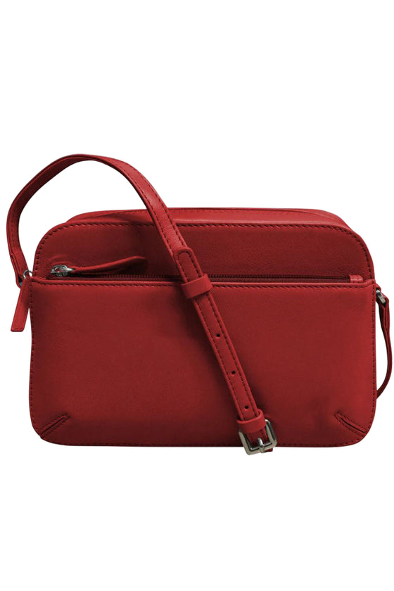 ILI New York Camera Bag in Red Leather