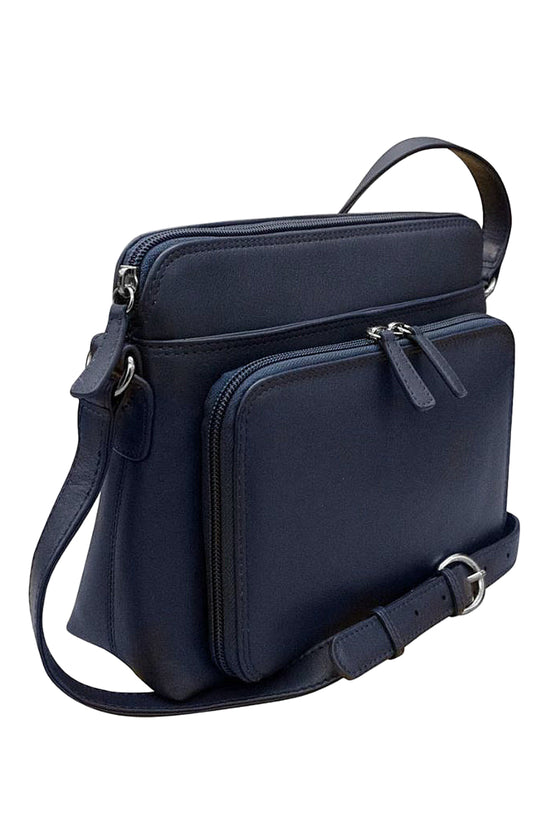 ILI New York Crossbody Organizer in Classic Navy