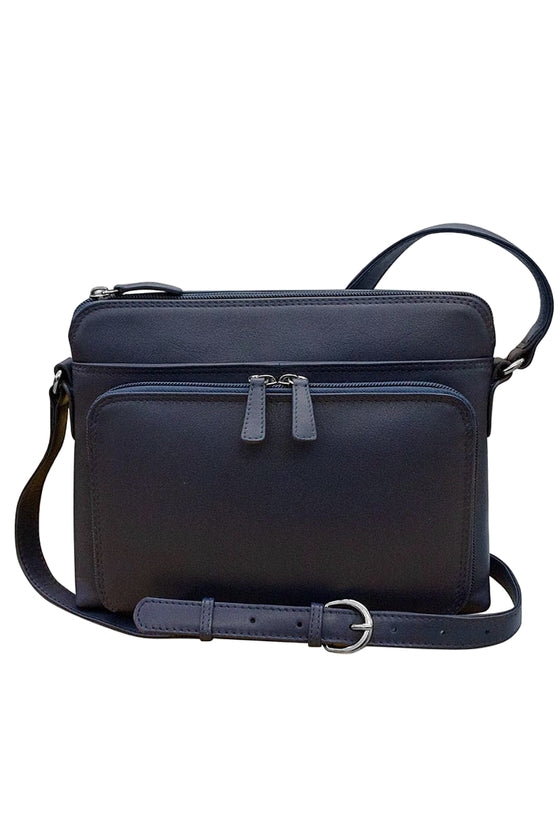 ILI New York Crossbody Organizer in Classic Navy