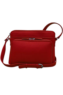  ILI New York Crossbody Organizer in Red Leather