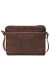 ILI New York Crossbody Organizer in Rustic Brown Distressed Leather