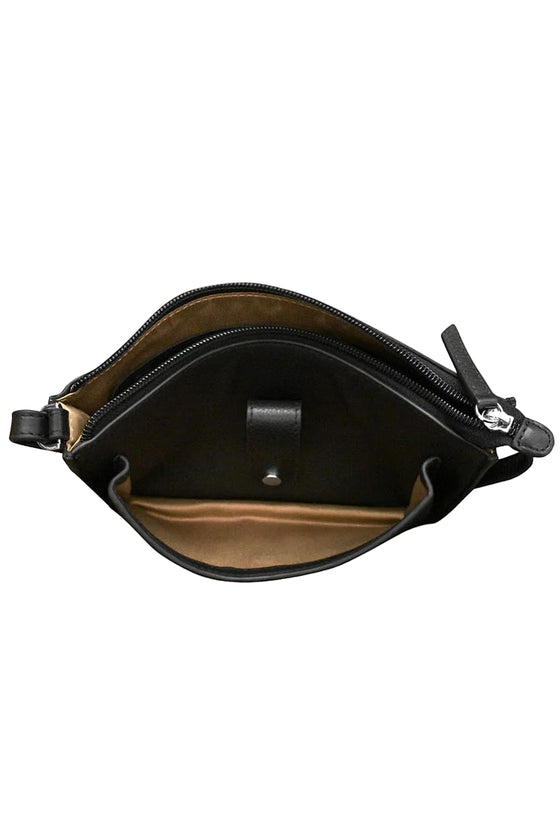 ILI New York Front Pocket Phone Bag in Black Leather