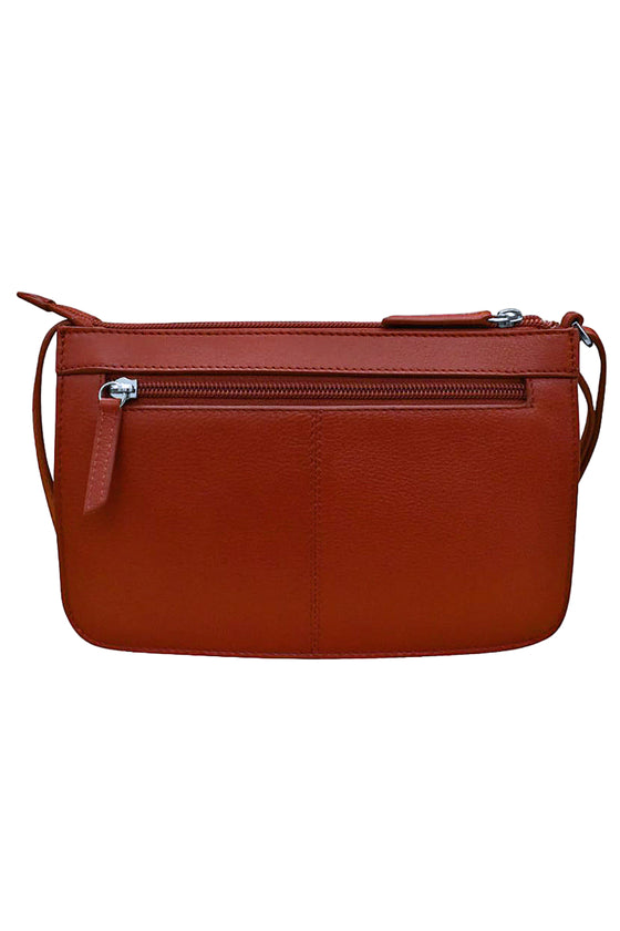 ILI New York Front Pocket Phone Bag in Red Leather