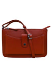 ILI New York Front Pocket Phone Bag in Red Leather