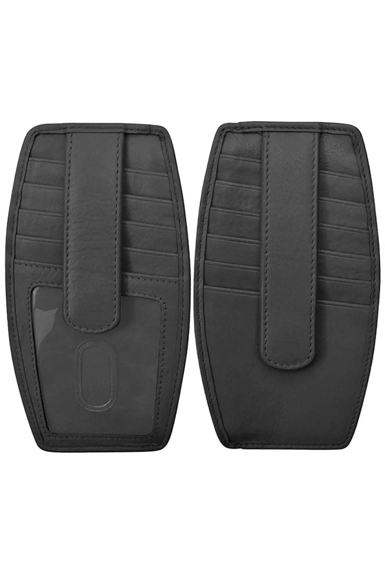 ILI New York Handbags Double Sided Credit Card Holder in Black