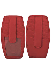  ILI New York Handbags Double Sided Credit Card Holder in Red